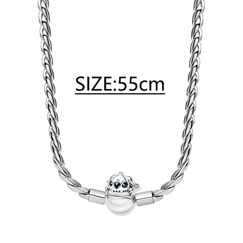 925 Sterling Silver Stitch Pendant Is Charming And Suitable For Pairing With Women's Bracelets DIY Jewelry  Birthday Gifts.