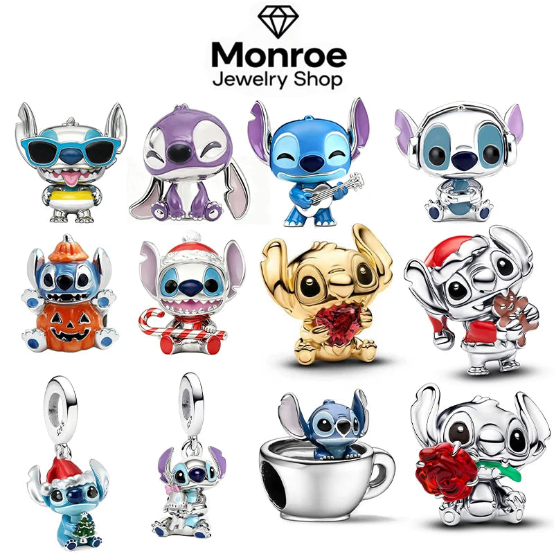 925 Sterling Silver Stitch Pendant Is Charming And Suitable For Pairing With Women's Bracelets DIY Jewelry  Birthday Gifts.