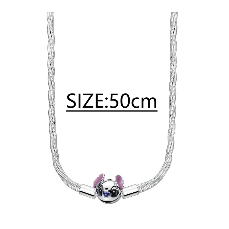 925 Sterling Silver Stitch Pendant Is Charming And Suitable For Pairing With Women's Bracelets DIY Jewelry  Birthday Gifts.