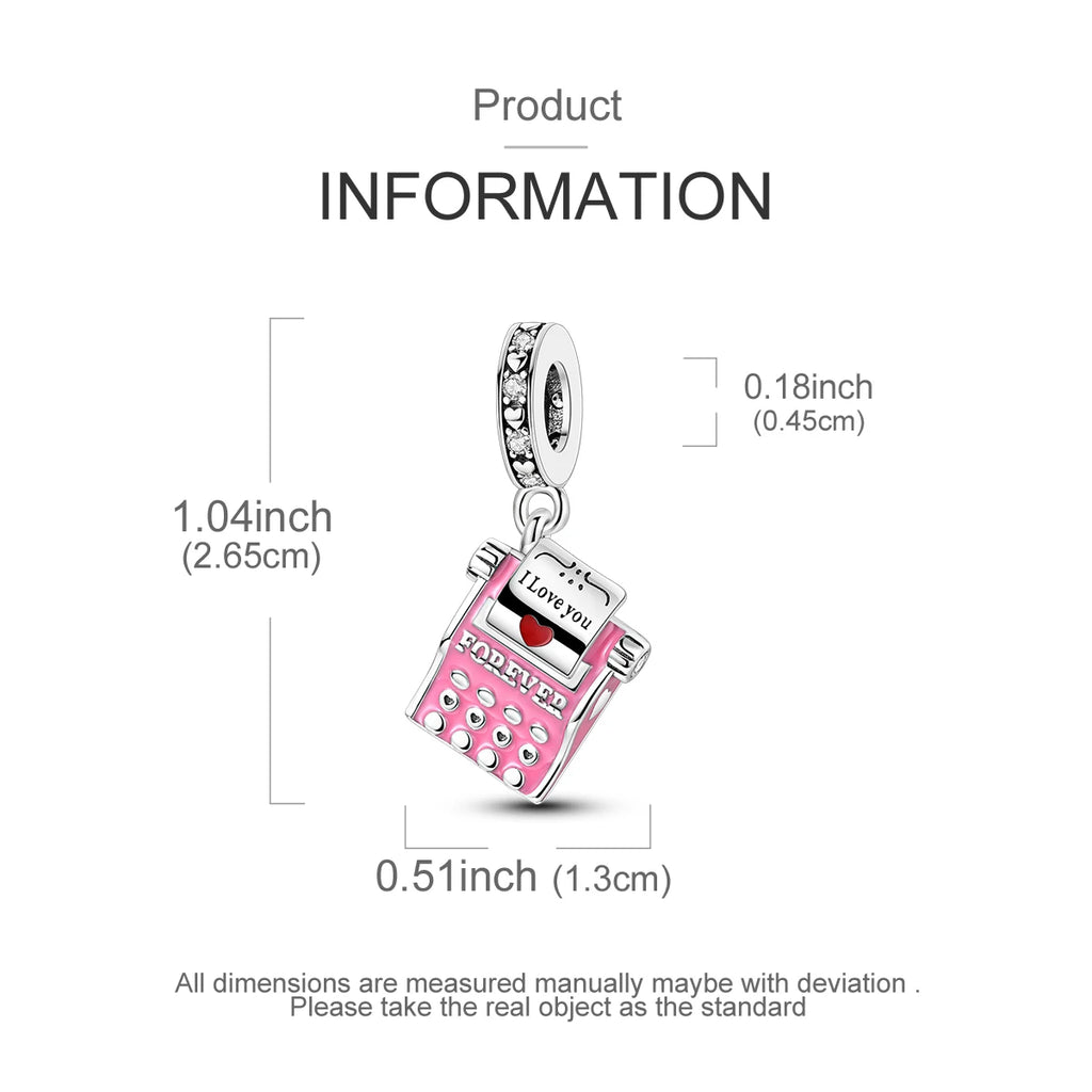 925 Silver Charms Beads Smart Watch Bike Car Travel Dangle Fit Original Bangle Bracelet DIY Jewelry For Woman