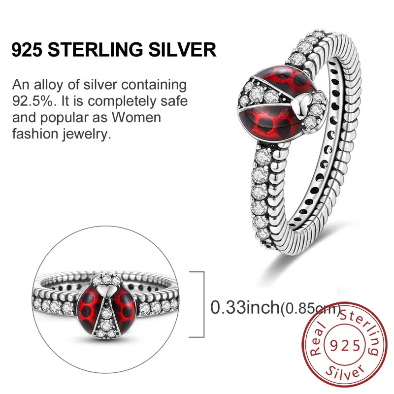 Rings Original 925 Sterling Silver Rings Bow Heart Sun Moon Star Zircon Rings For Women Jewelry Birthday Anniversary Gifts