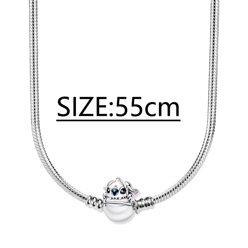925 Sterling Silver Stitch Pendant Is Charming And Suitable For Pairing With Women's Bracelets DIY Jewelry  Birthday Gifts.