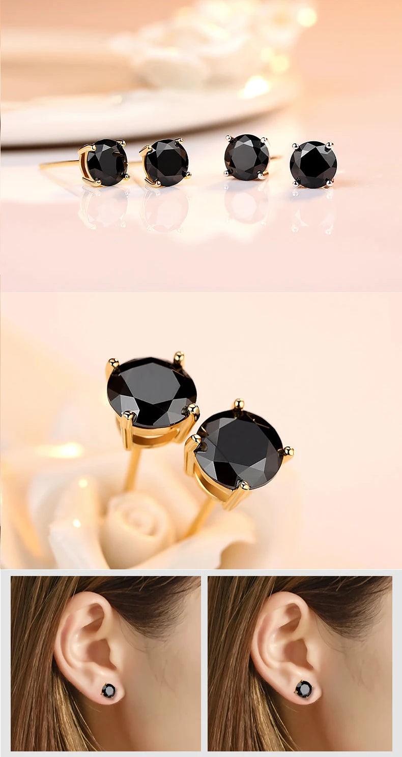 D VVS1 Moissanite Stud Earrings For Women Pass Diamond Tester Pen S925 Platinum plating Moissanita With 2 Certificates