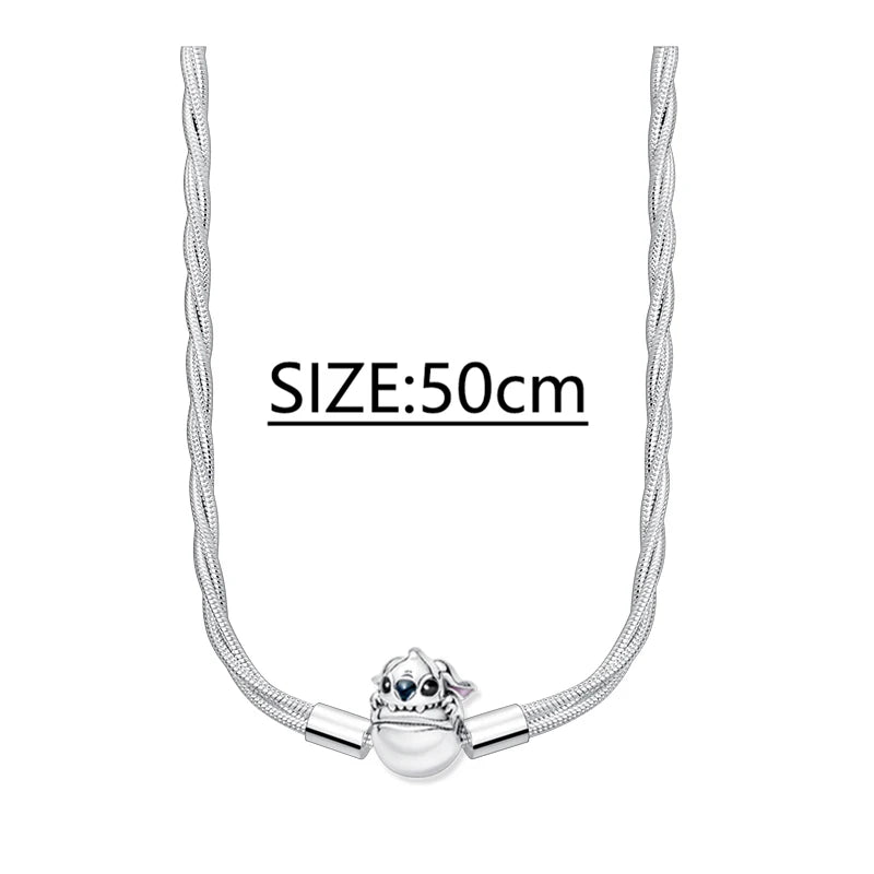 925 Sterling Silver Stitch Pendant Is Charming And Suitable For Pairing With Women's Bracelets DIY Jewelry  Birthday Gifts.