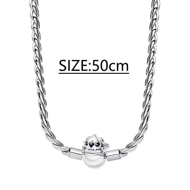 925 Sterling Silver Stitch Pendant Is Charming And Suitable For Pairing With Women's Bracelets DIY Jewelry  Birthday Gifts.