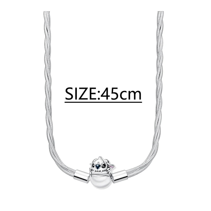 925 Sterling Silver Stitch Pendant Is Charming And Suitable For Pairing With Women's Bracelets DIY Jewelry  Birthday Gifts.