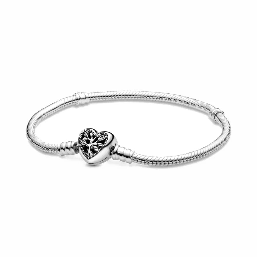 Miniso Disney Fashion 925 Sterling Silver Creative Mickey Minnie Shell Bracelet For Women Fine Charms Original DIY Jewellery