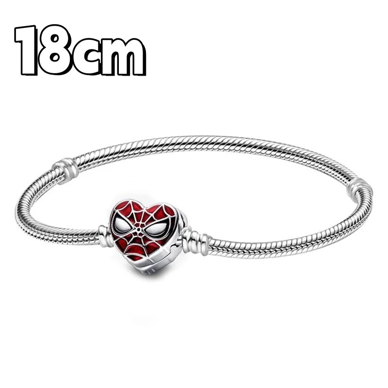 Miniso Disney Fashion 925 Sterling Silver Creative Mickey Minnie Shell Bracelet For Women Fine Charms Original DIY Jewellery