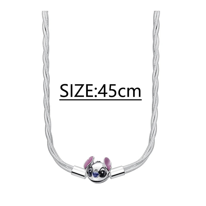 925 Sterling Silver Stitch Pendant Is Charming And Suitable For Pairing With Women's Bracelets DIY Jewelry  Birthday Gifts.